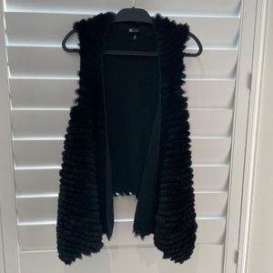 Real rabbit fur vest
